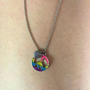 A peace sign necklace